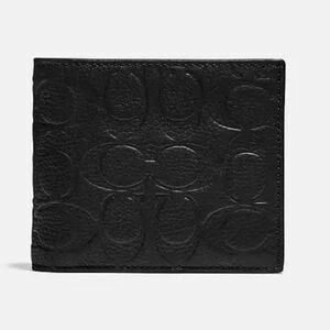 New Coach 3-In-1 Wallet In Signature Leather Black